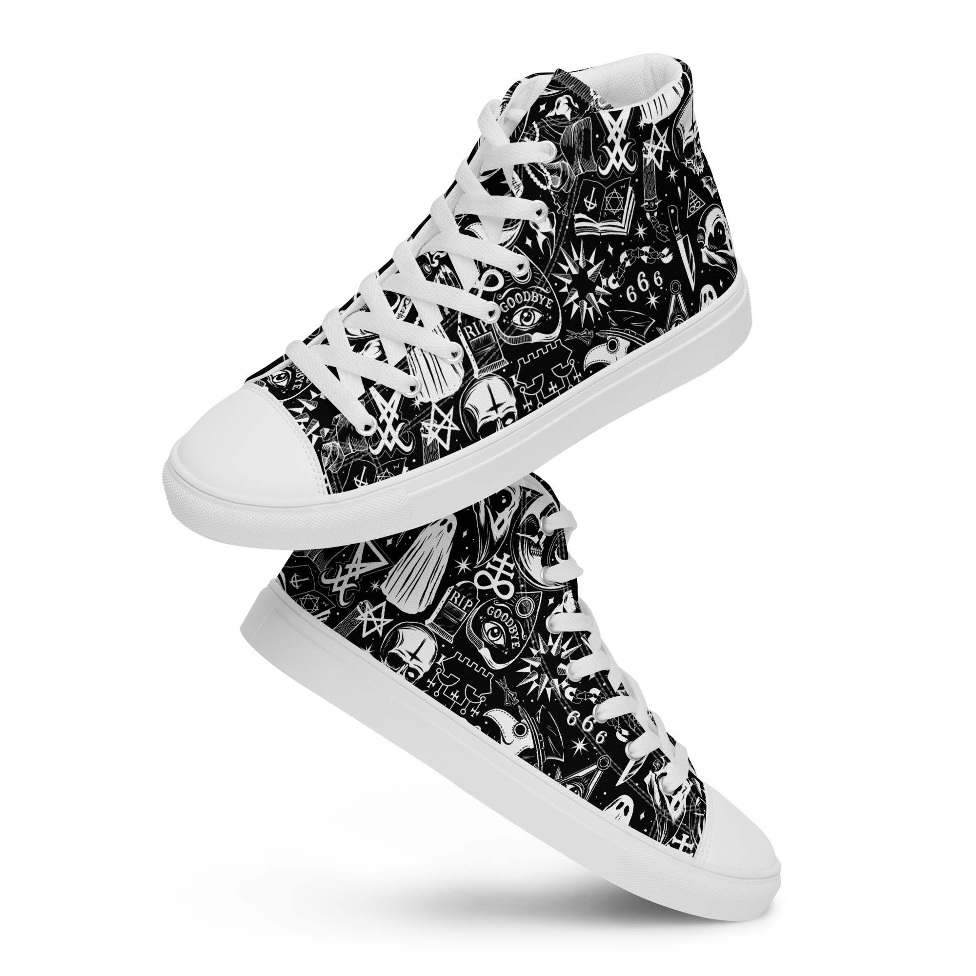 The Satanist high top canvas shoes