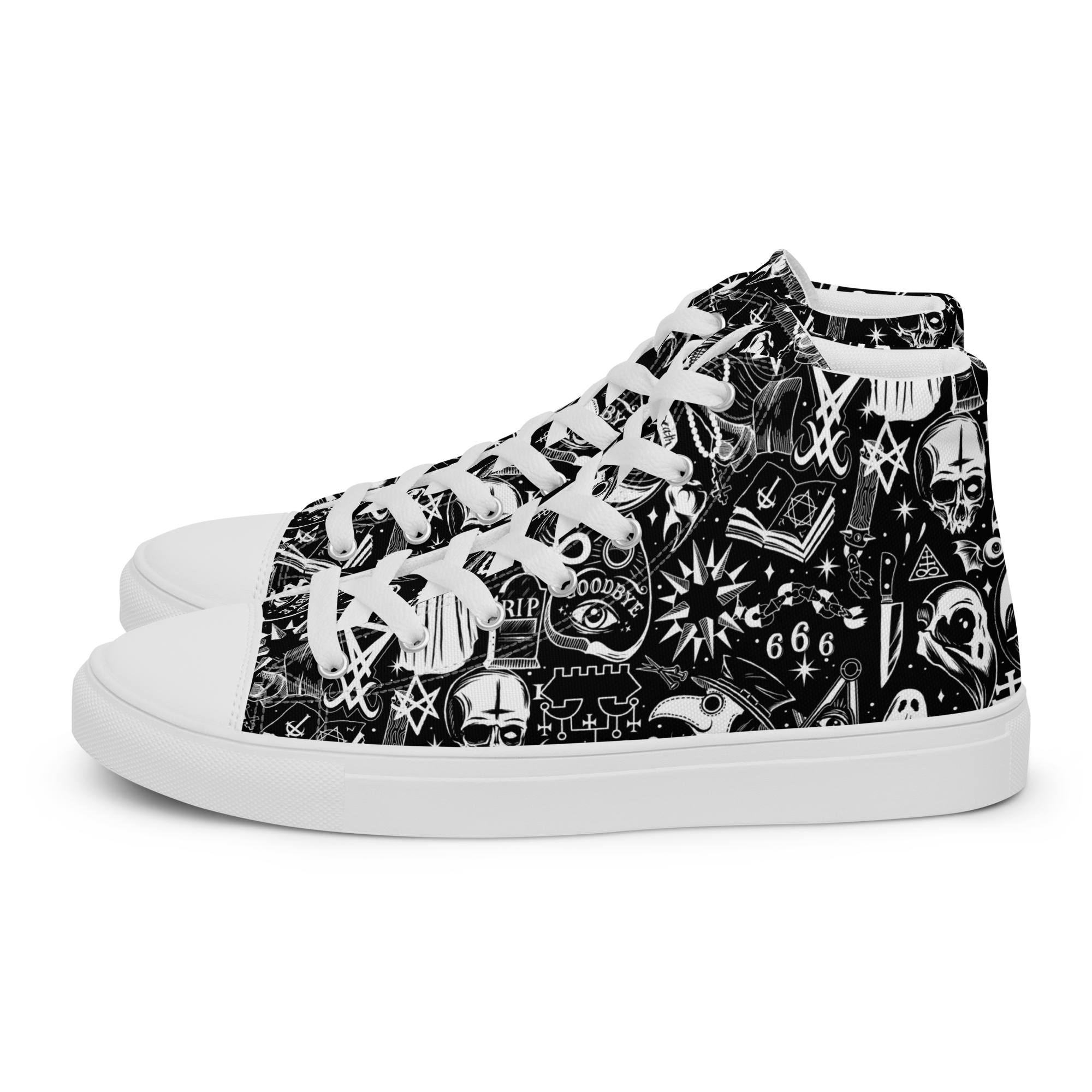 The Satanist high top canvas shoes