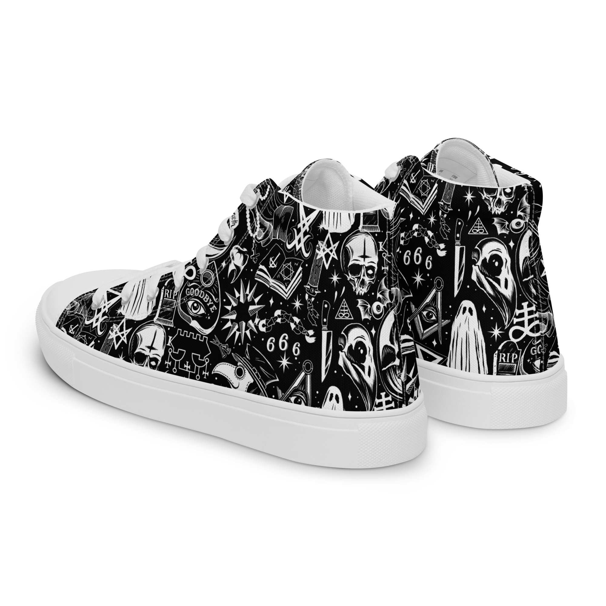 The Satanist high top canvas shoes