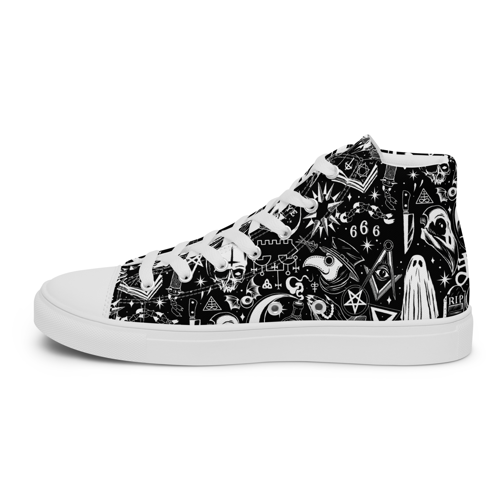 The Satanist high top canvas shoes