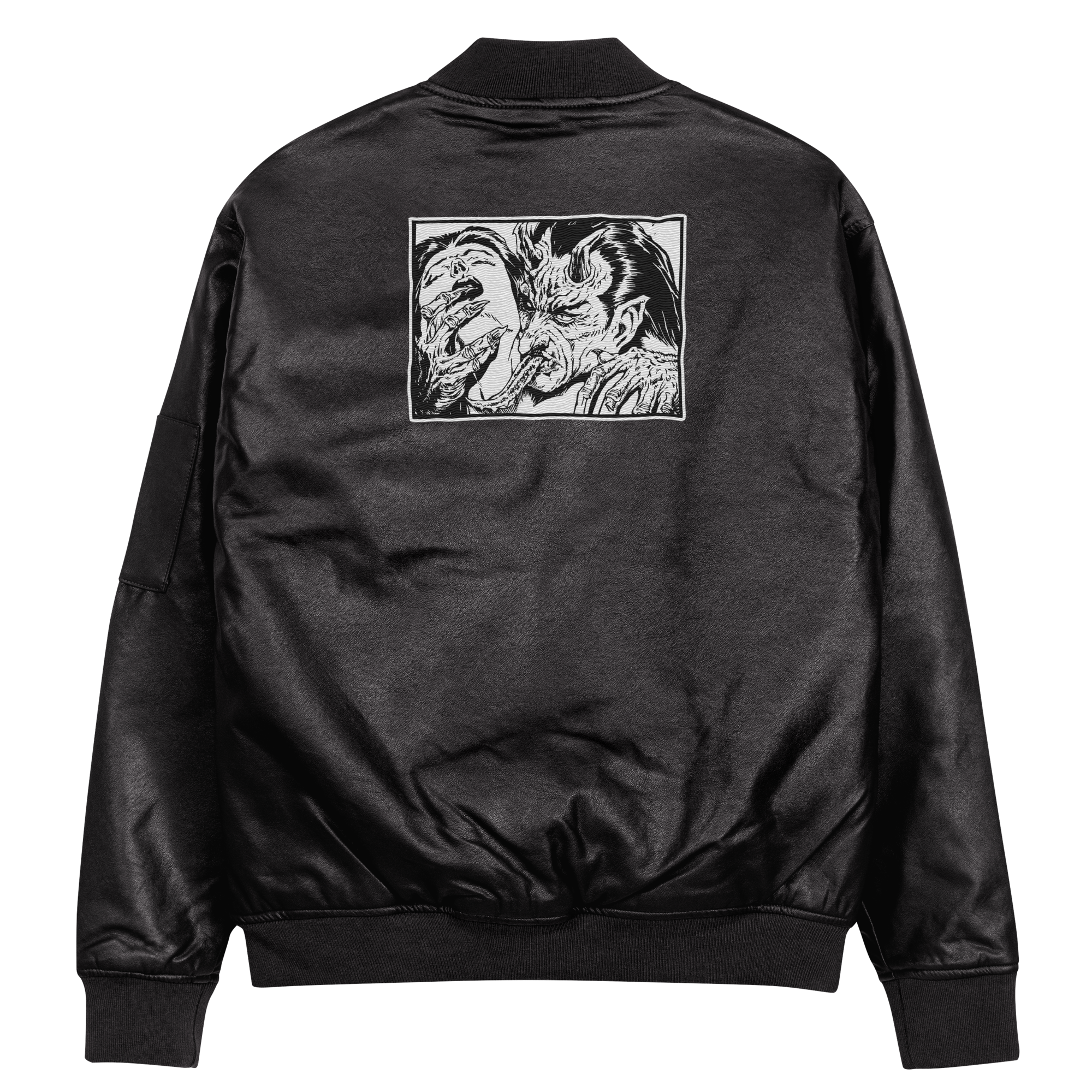 The Lovers Leather Bomber Jacket