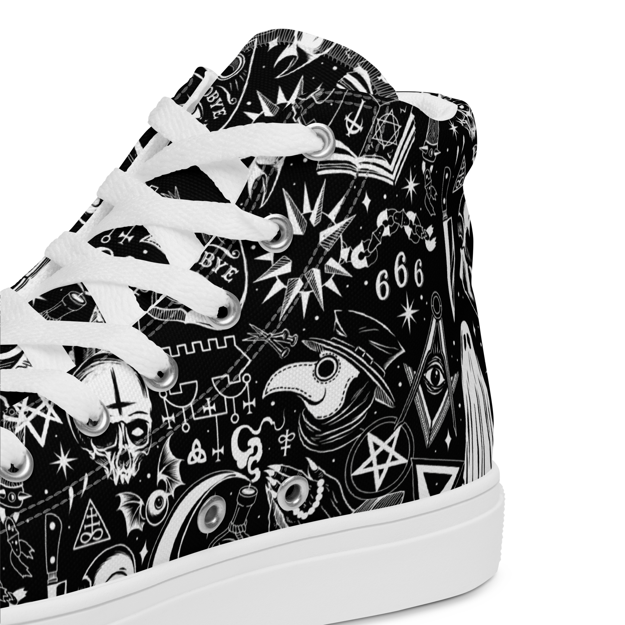 The Satanist high top canvas shoes