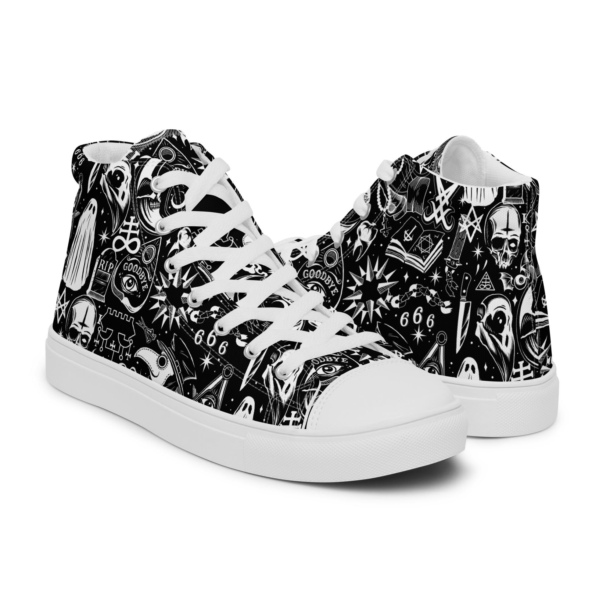 The Satanist high top canvas shoes