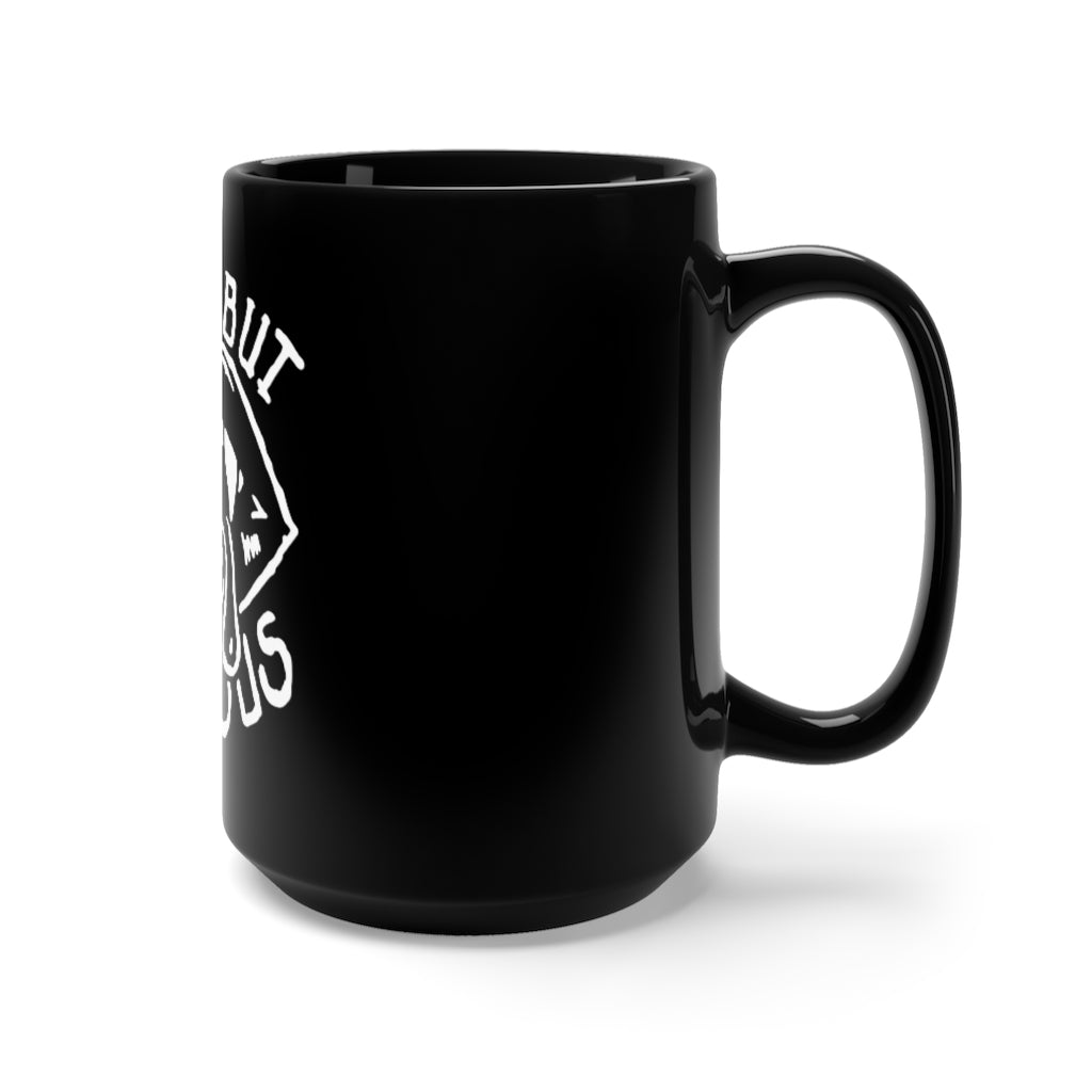 Taza negra Dead but Delicious de 15 oz