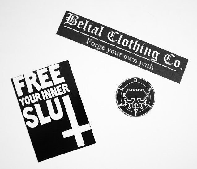 Stickers Combo Occult Satanic Belial Clothing