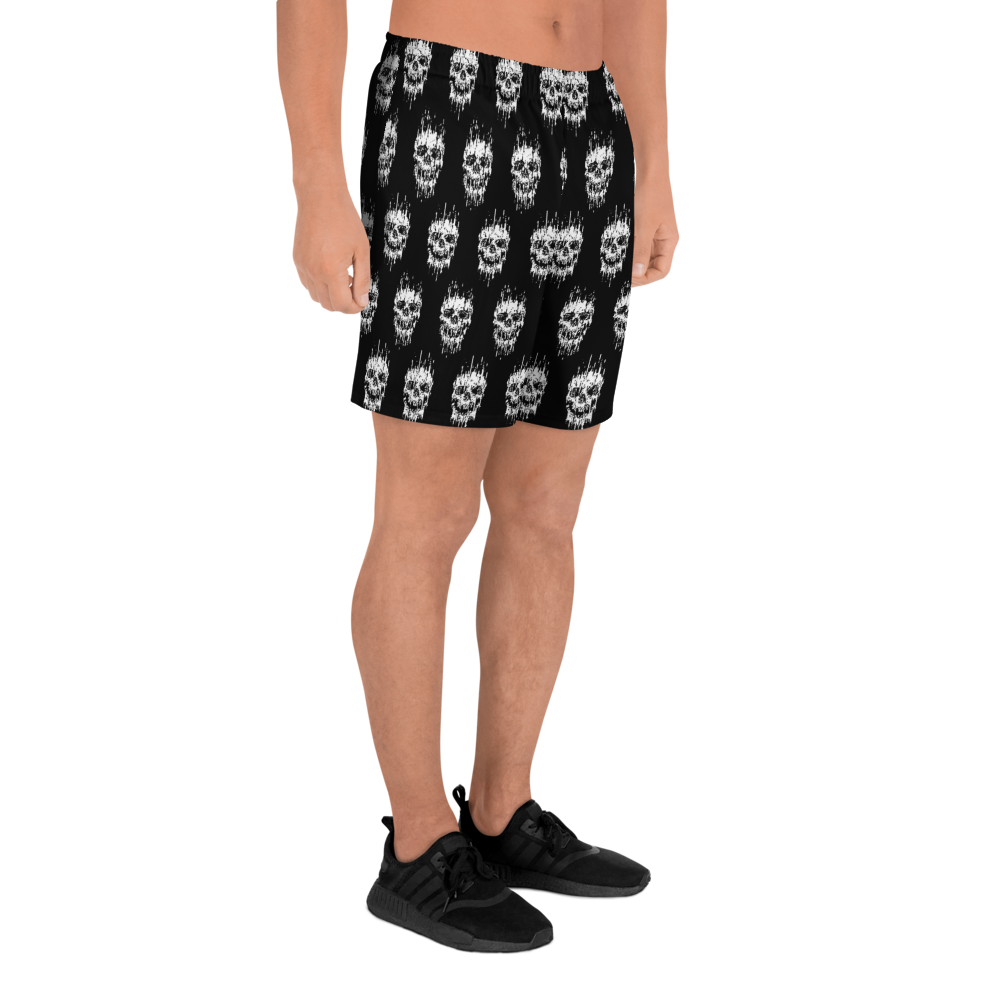 Pantalones cortos deportivos largos con calaveras para hombre