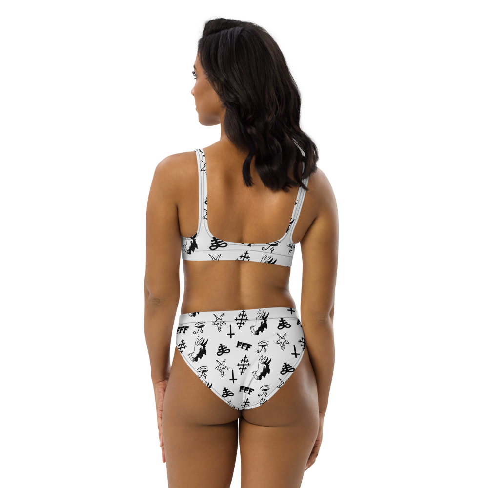 Bikini de cintura alta reciclado con dibujos animados