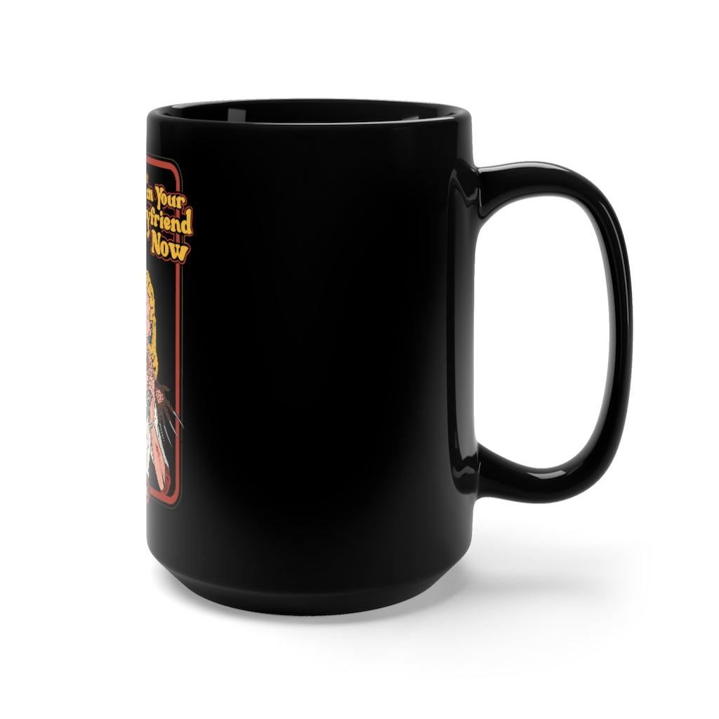 Taza negra Freddy de 15 oz