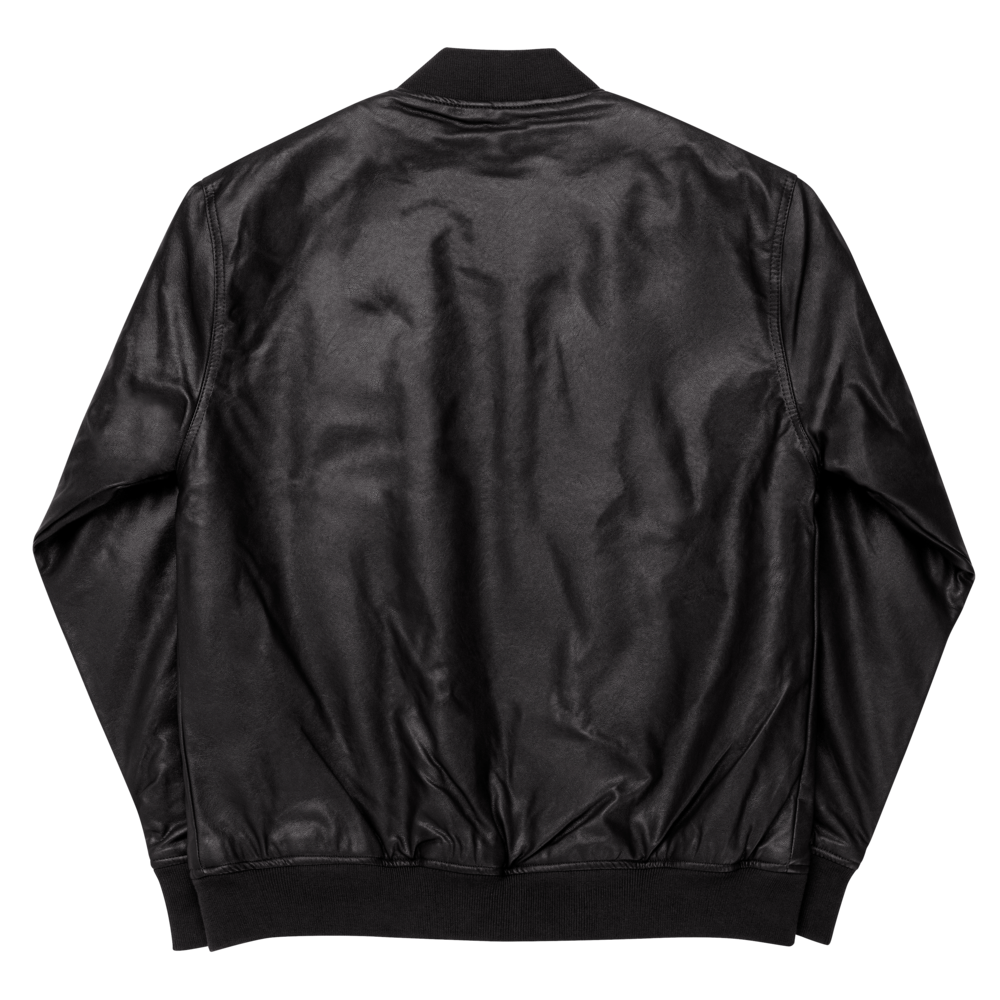 Death Crescent Leather Bomber Jacket