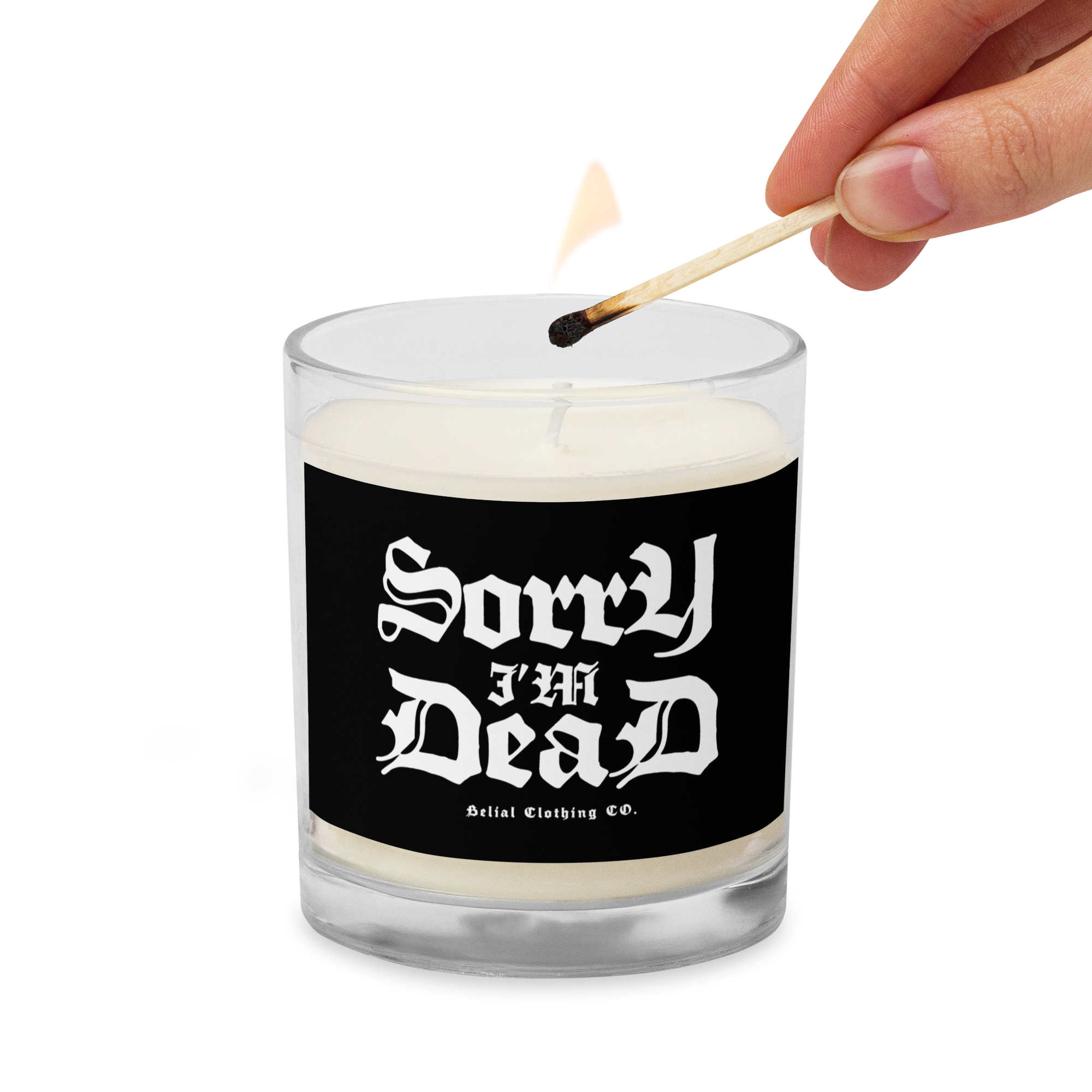 Sorry im Dead Glass jar soy wax candle