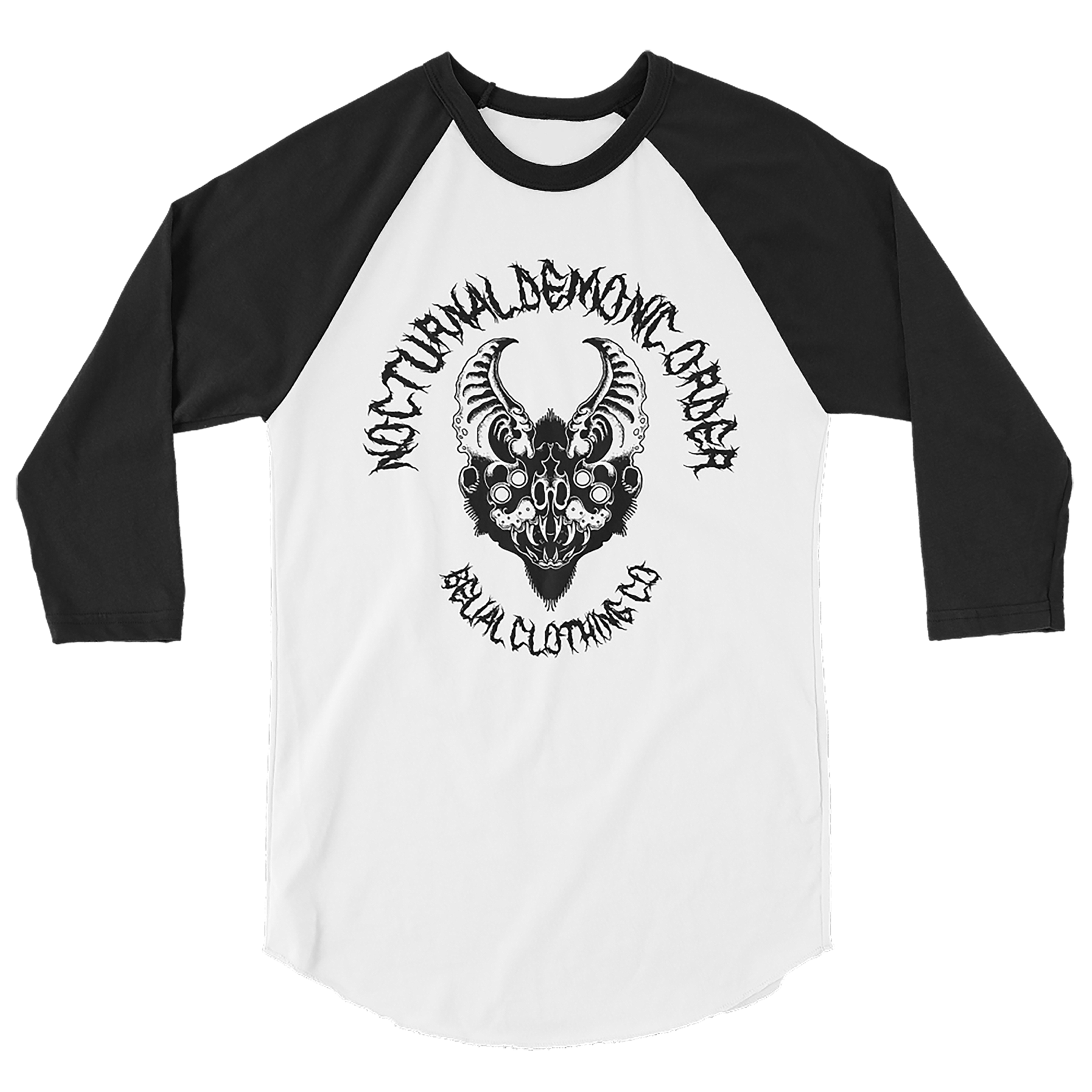 Nocturnal Demonic Order 3/4 sleeve raglan shirt