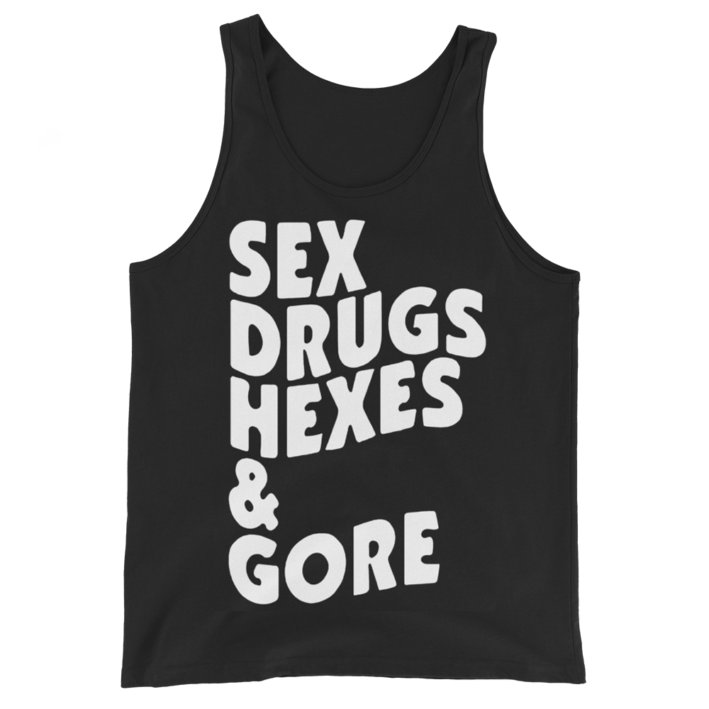 Sex Drugs Hexes & Gore Unisex Tank Top