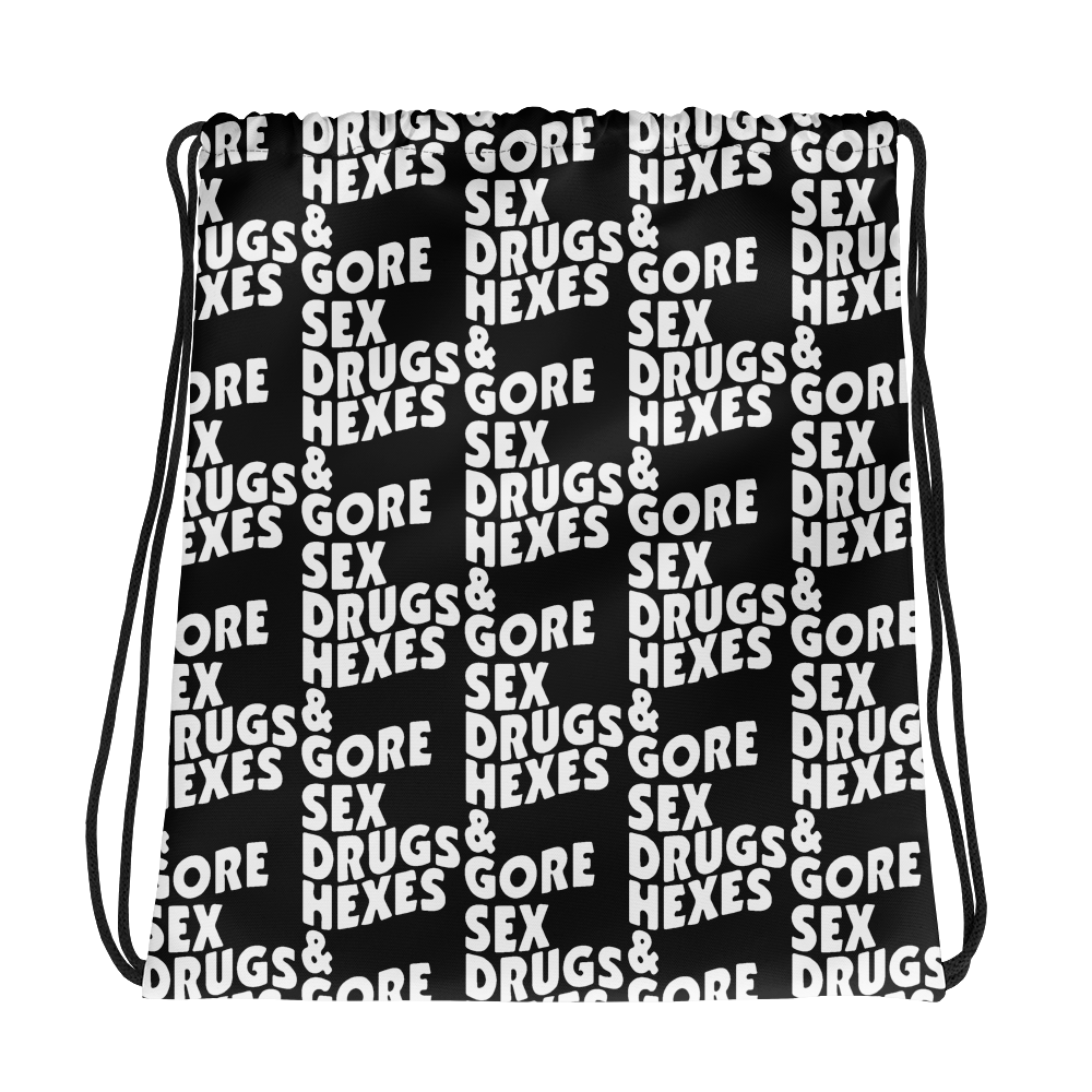 Sex Drugs Hexes & Gore Drawstring bag