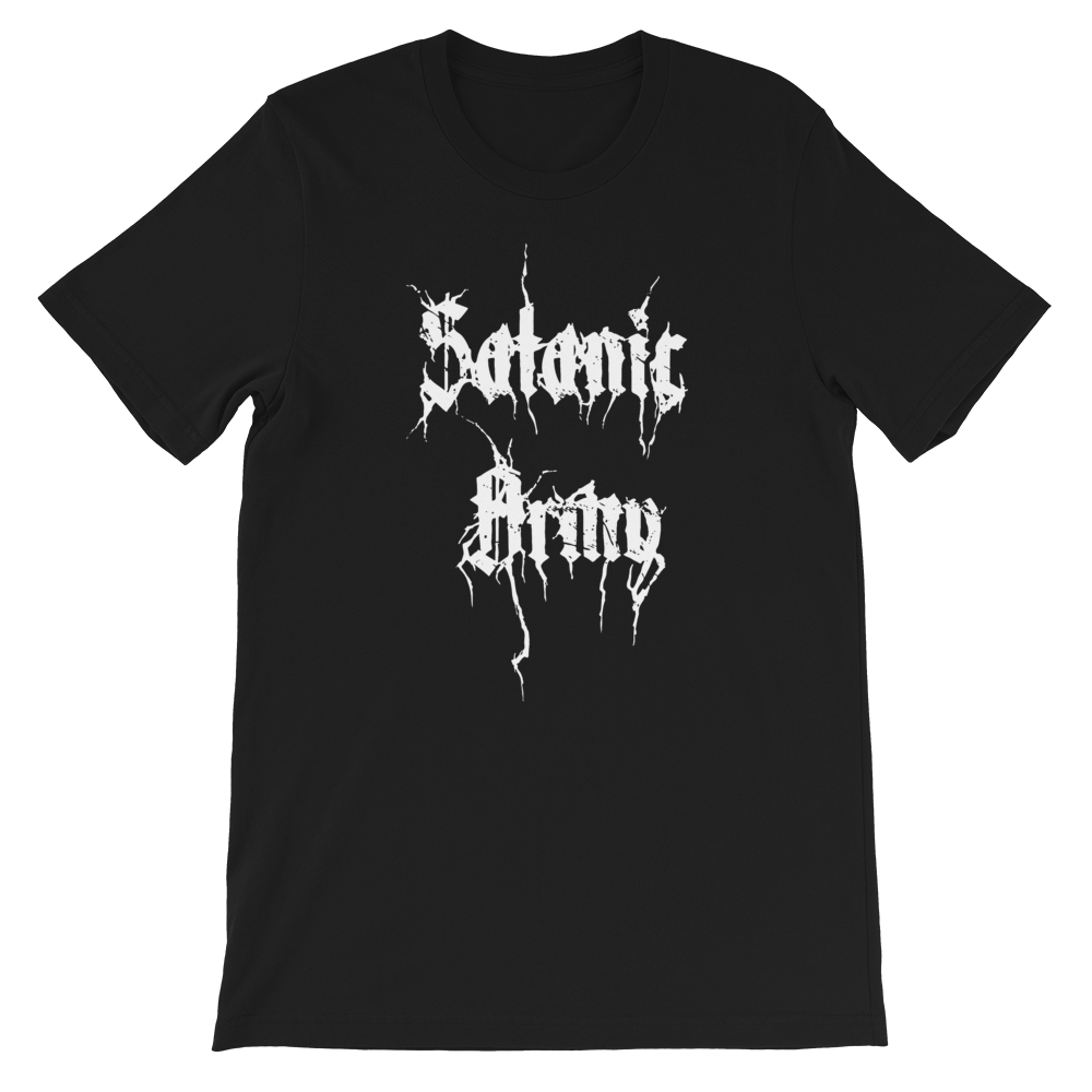 Camiseta unisex de manga corta del ejército satánico