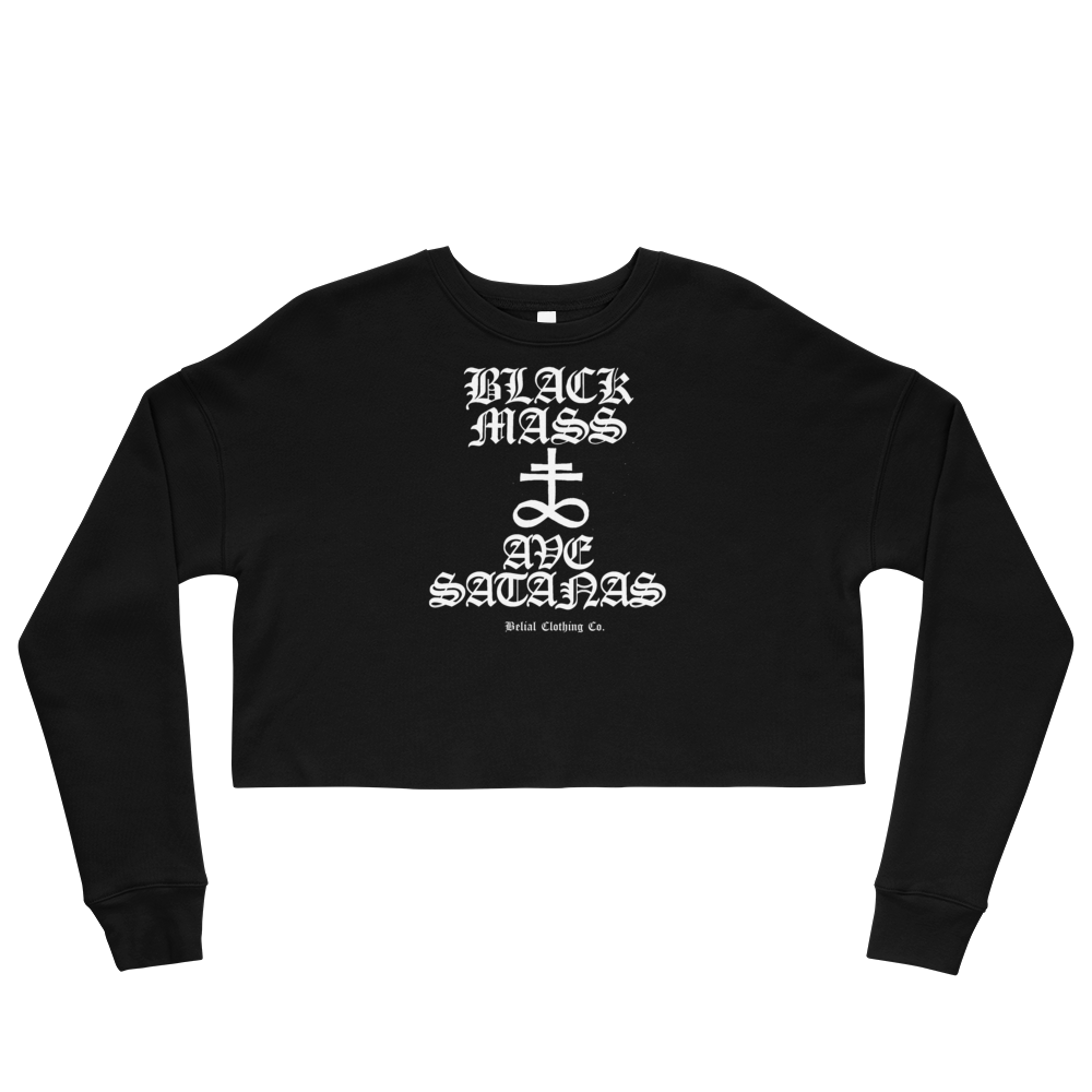 Black Mass Crop Sweatshirt